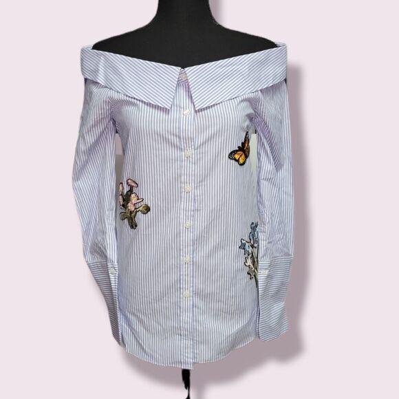 romeo & Juliet | Button Down, Off the Shoulder Top | Various Sizes - Picture 2 of 10